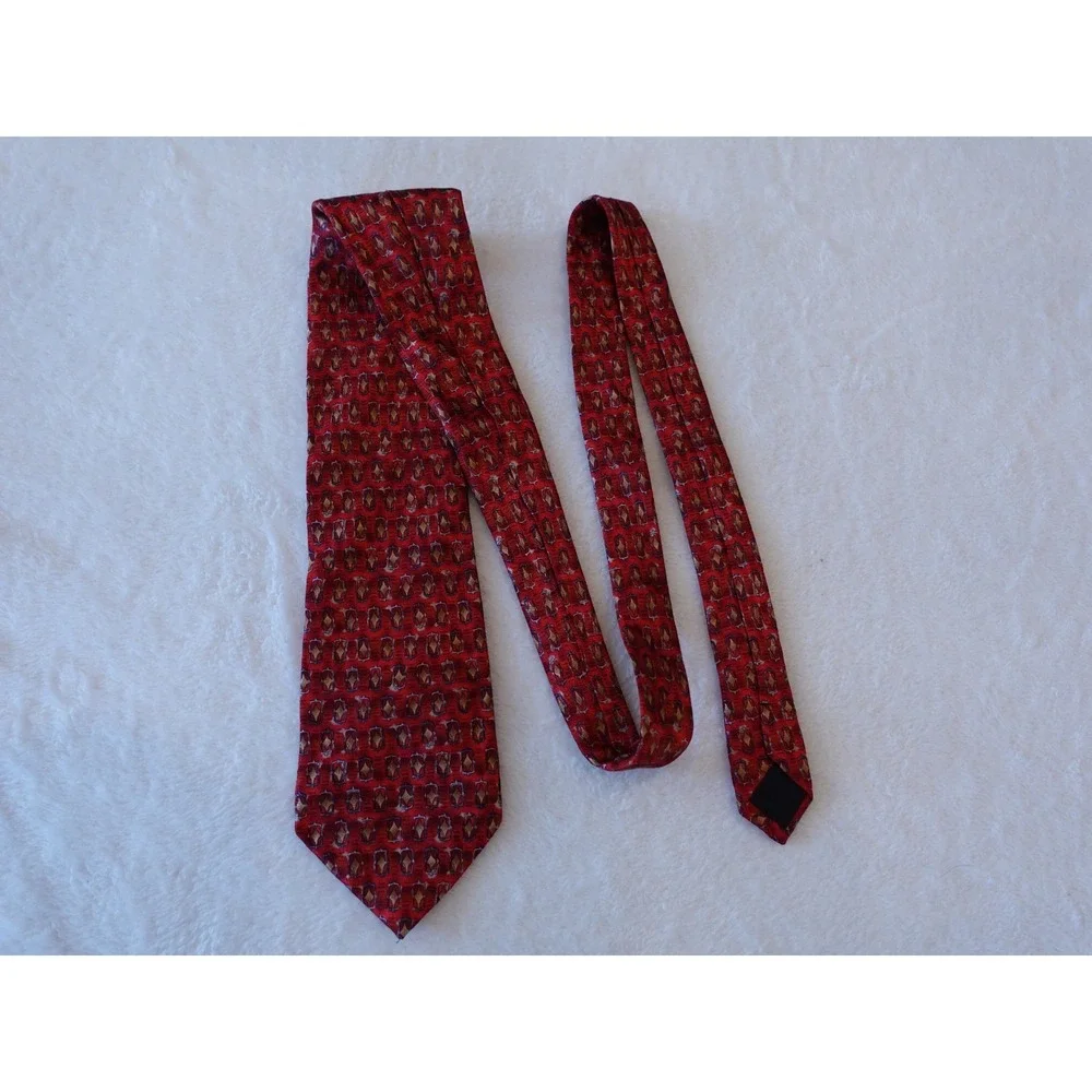 Jerry Garcia 2003 Sun Movement Collection 34 Neck Tie 100% Silk Vtg Dead‎ Red